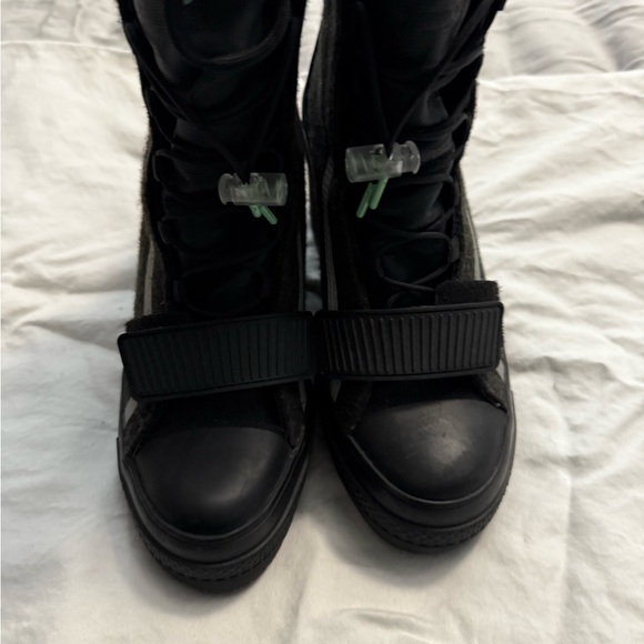 Converse Charcoal and Black Heeled Boots - Picture 2 of 4